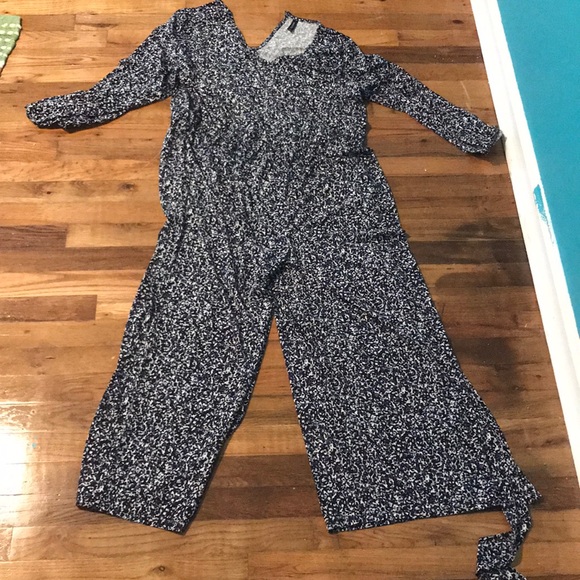 Massini Pants - Blue and white jumpsuit